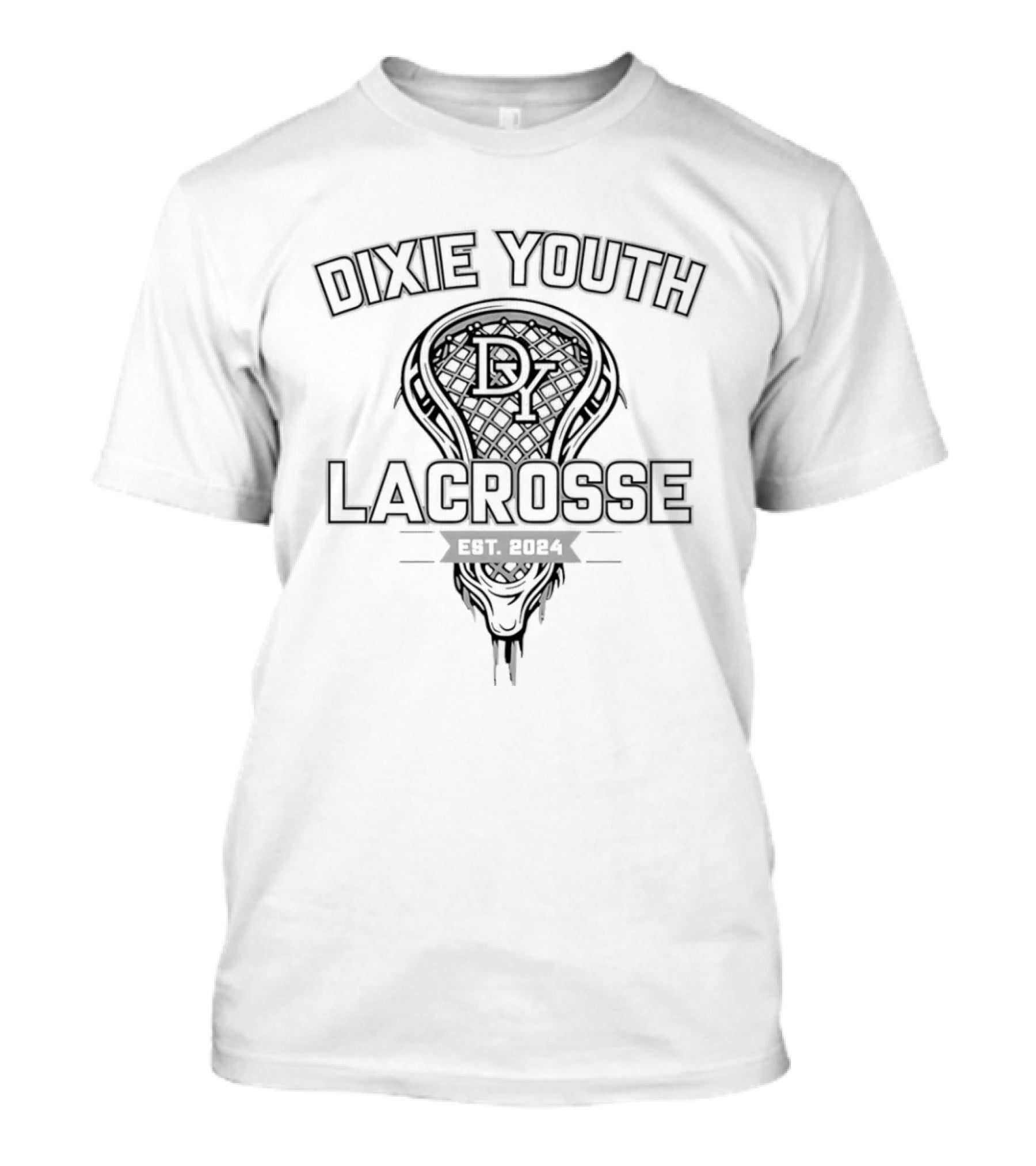 Dixie Youth Lacrosse 2024 Established Red Lacrosse Stick T-Shirt