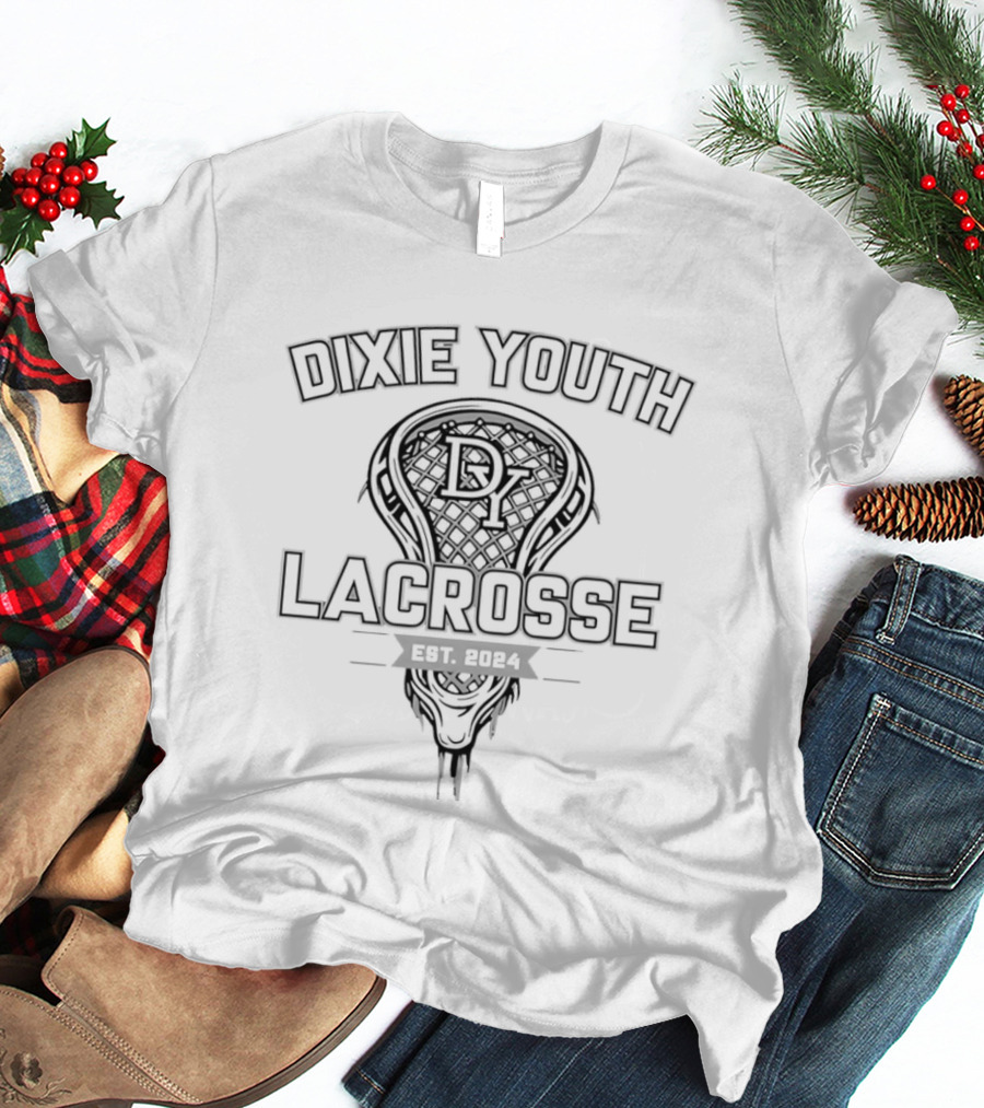 Dixie Youth Lacrosse 2024 Established Red Lacrosse Stick T-Shirt