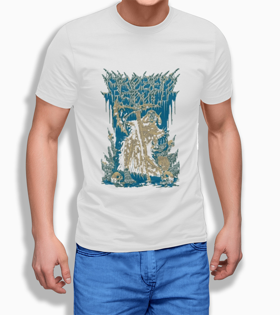 Frozen Soul Reaper Undead Skeleton Warrior Ice Wraith T-Shirt