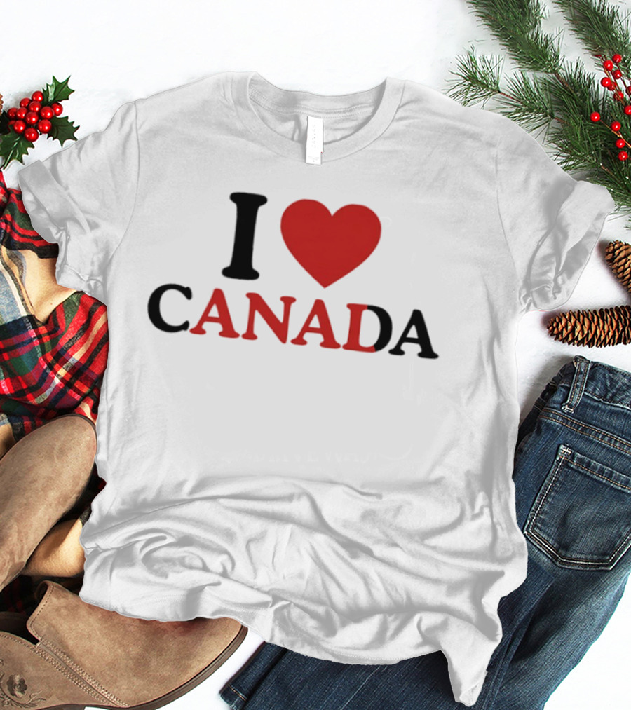I Love Canada Red Heart T-Shirt