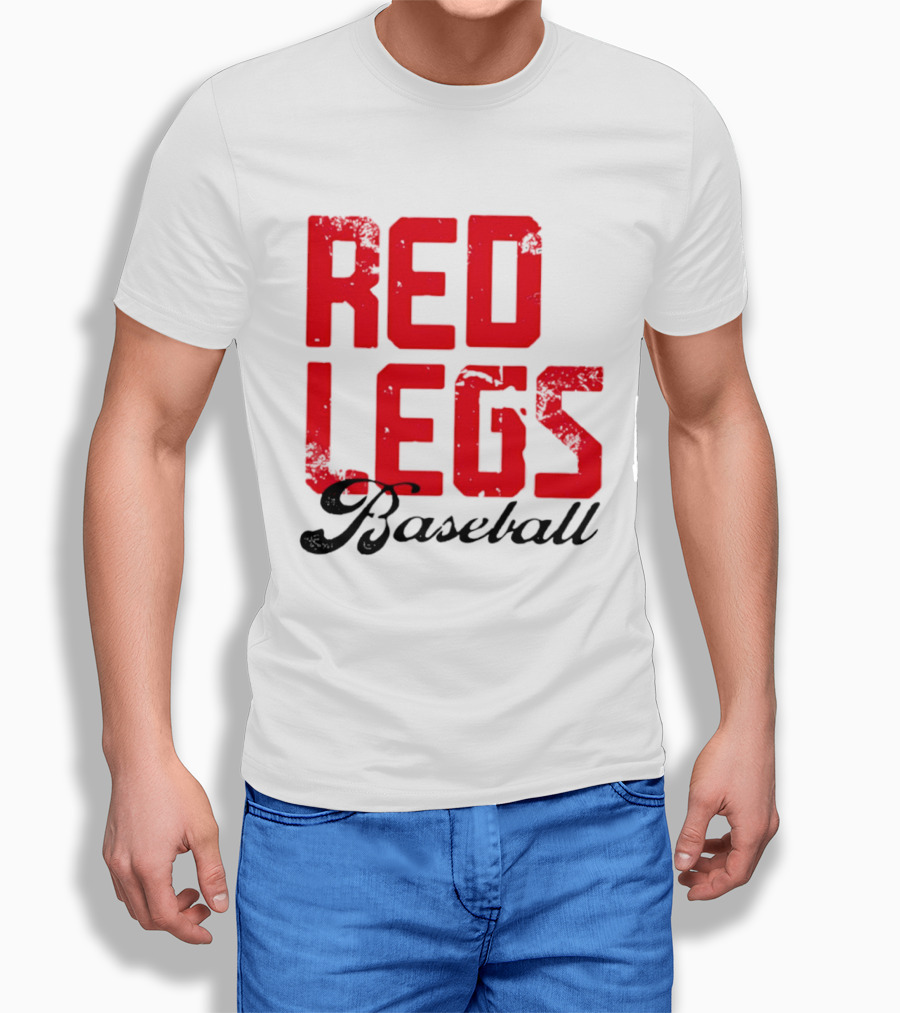 Redlegs OKI Baseball Red Stacked T-Shirt