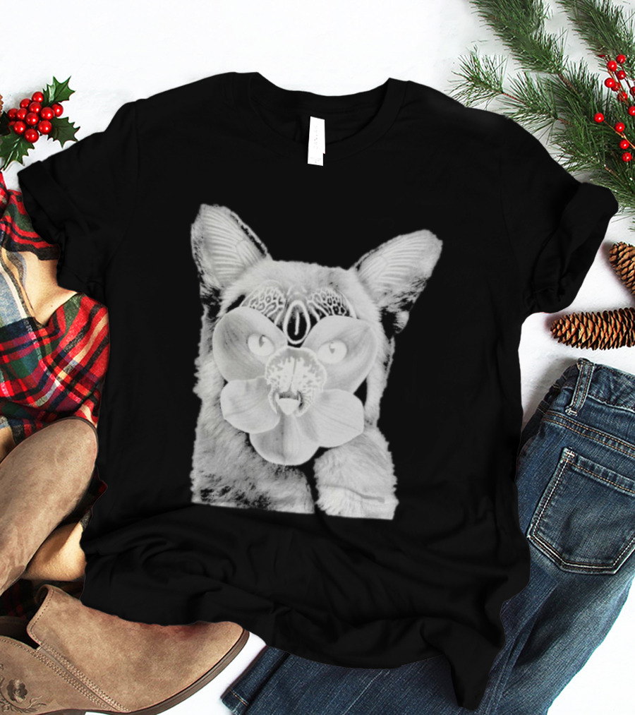 Galantis Palladium Cat Mask Orchid Eyes Black And White T-Shirt