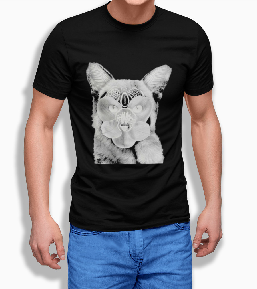 Galantis Palladium Cat Mask Orchid Eyes Black And White T-Shirt
