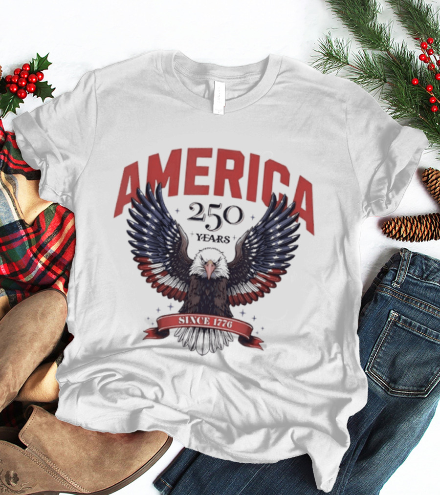 AMERICA 250 Years Since 1776 Eagle T-Shirt