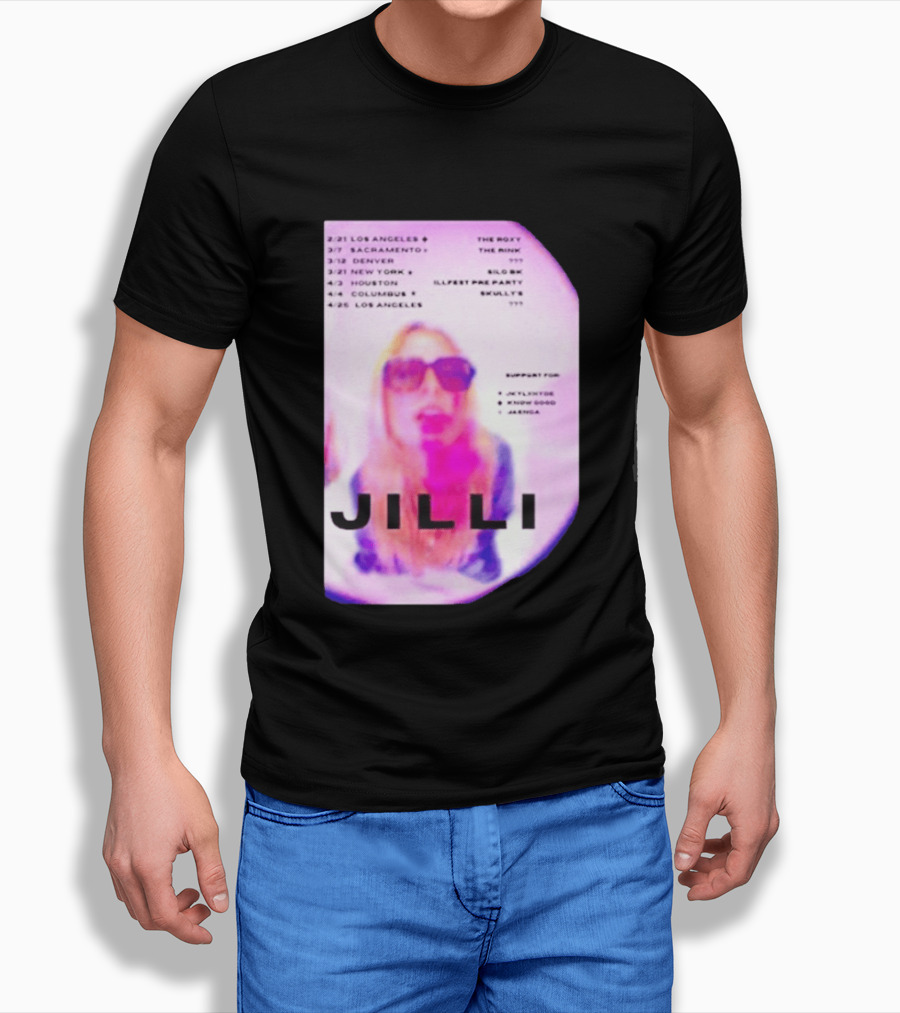 Jilli Winter Tour 2026 Dates Los Angeles Sacramento Denver New York Houston Columbus The Roxy The Mint Slo Brew Skully's Illfest T-Shirt