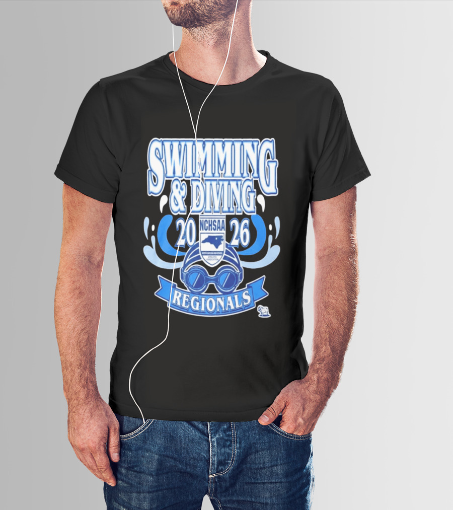 NCHSAA Swimming & Diving Regionals 2026 Competition Event T-Shirt