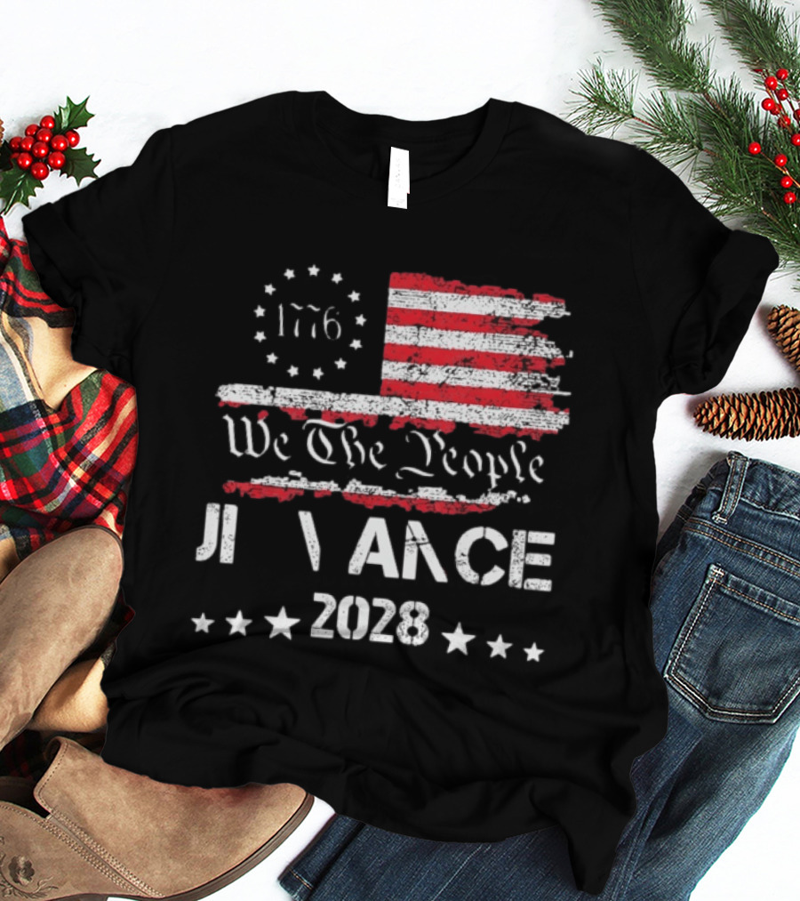 JD Vance 2028 We The People 1776 US Flag Election 48 Stars T-Shirt