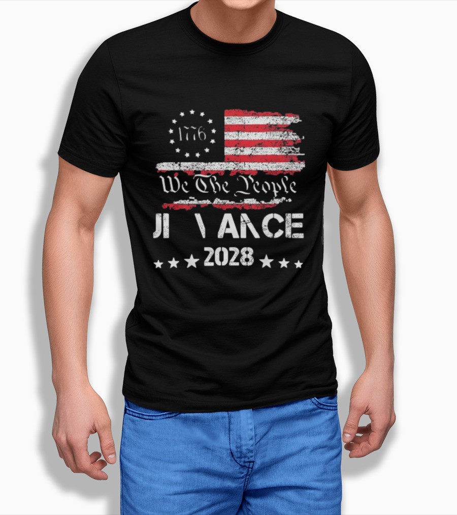 JD Vance 2028 We The People 1776 US Flag Election 48 Stars T-Shirt