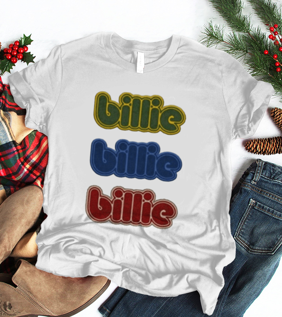 Billie Eilish Billie Triple Text Color Variations T-Shirt