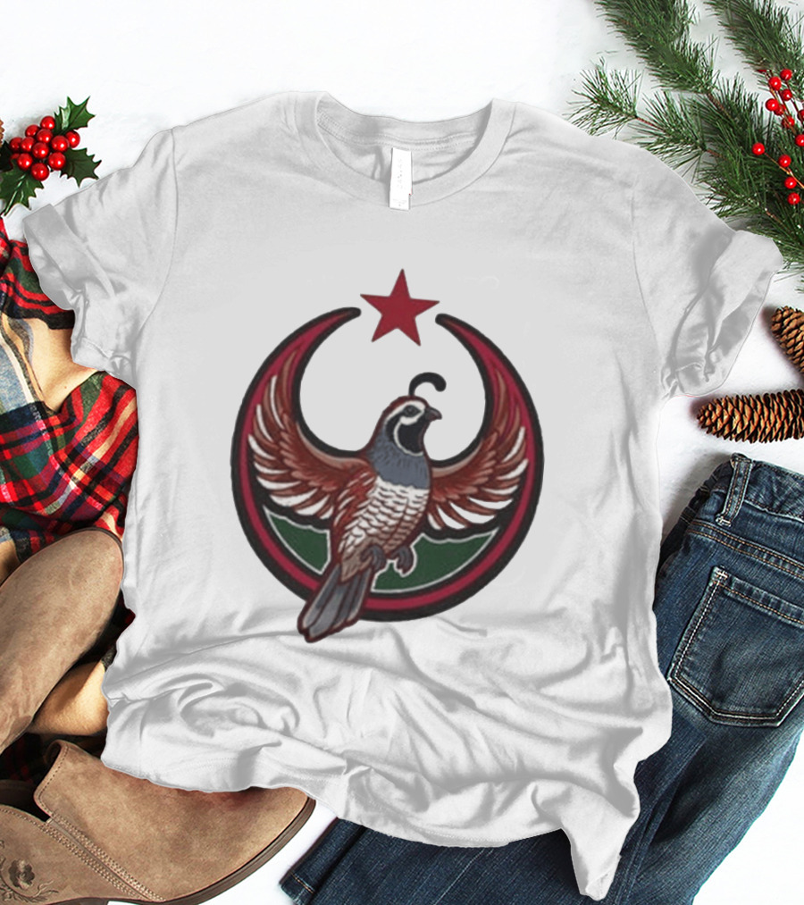 California Quail Rebel Crescent Star T-Shirt