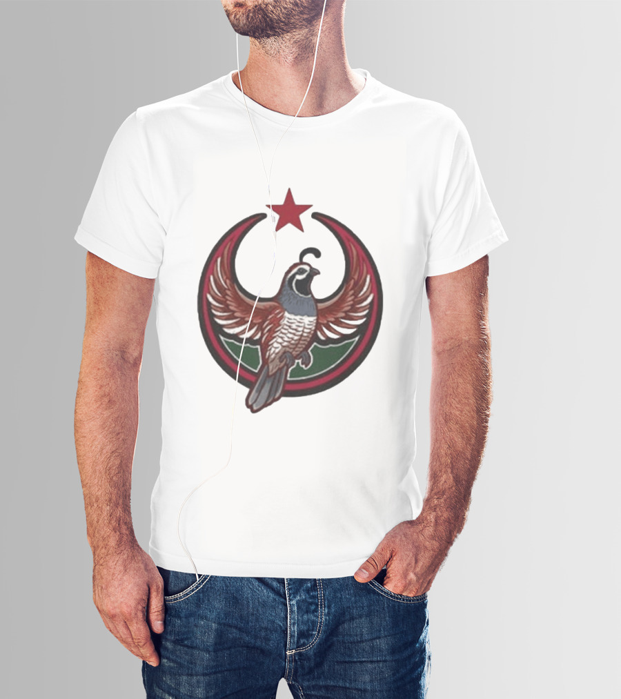 California Quail Rebel Crescent Star T-Shirt