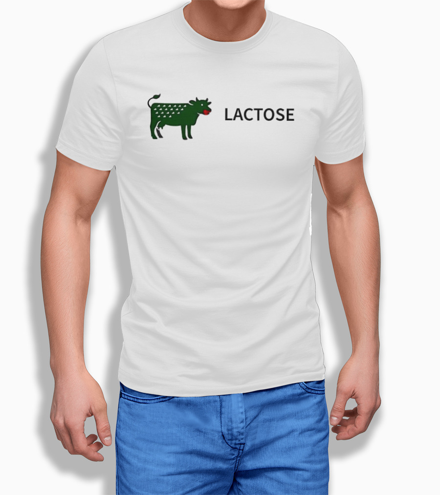 Lactose Cow 2026 Eating Red Apple T-Shirt