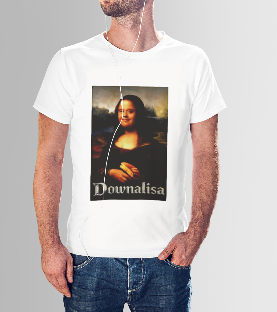 Downalisa Mona Lisa Parody Featuring T-Shirt