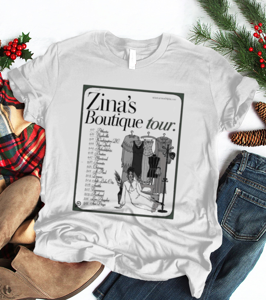 Zina's Boutique Tour Dates 2026 Fashion Collection T-Shirt