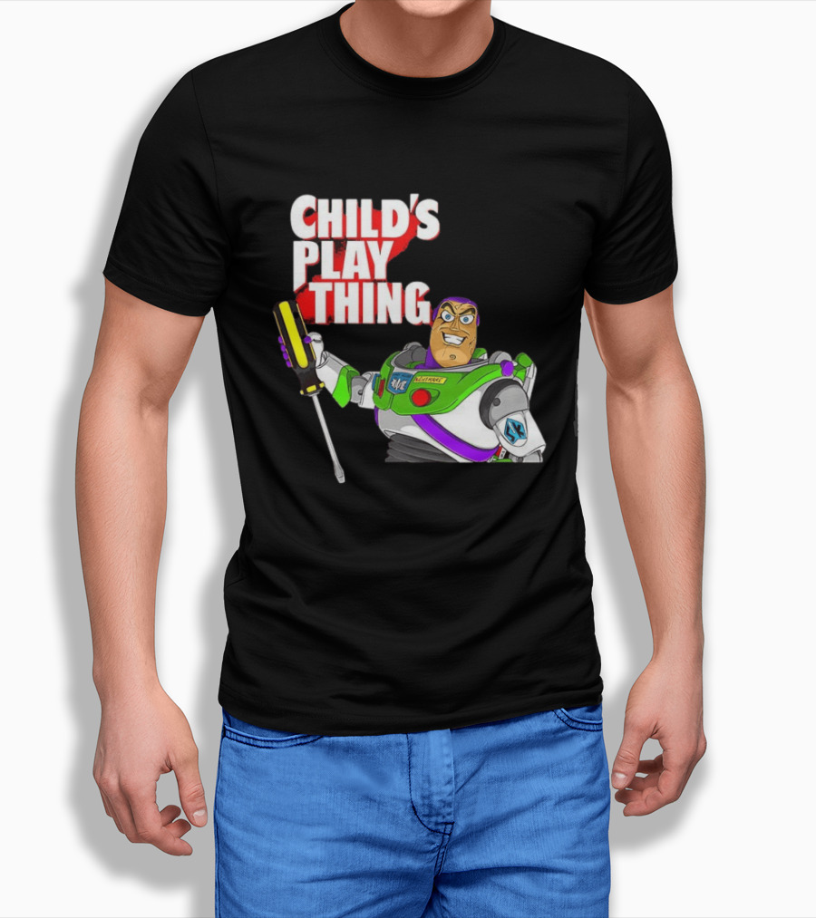 Child's Play Thing Buzz Lightyear Horror Crossover Toy Story T-Shirt