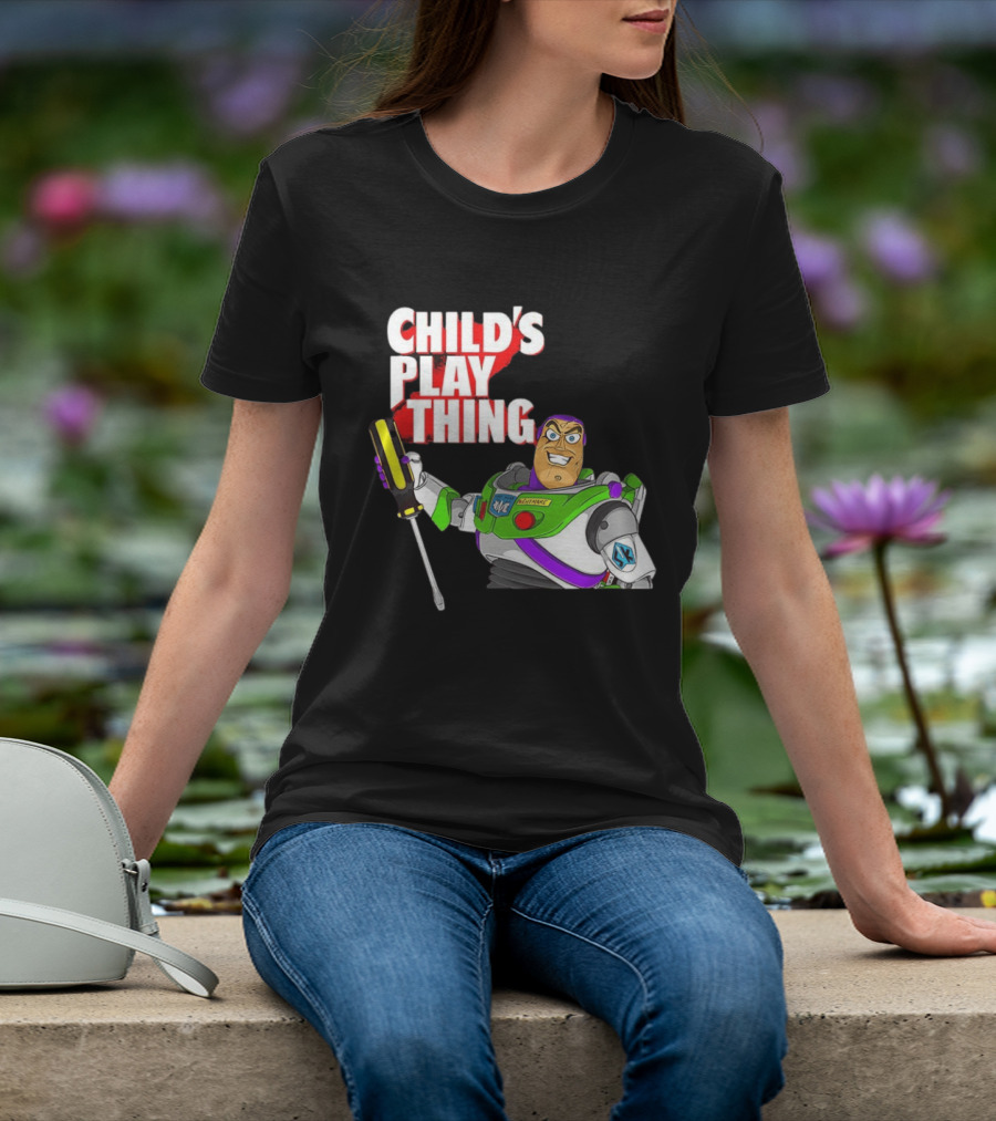 Child's Play Thing Buzz Lightyear Horror Crossover Toy Story T-Shirt