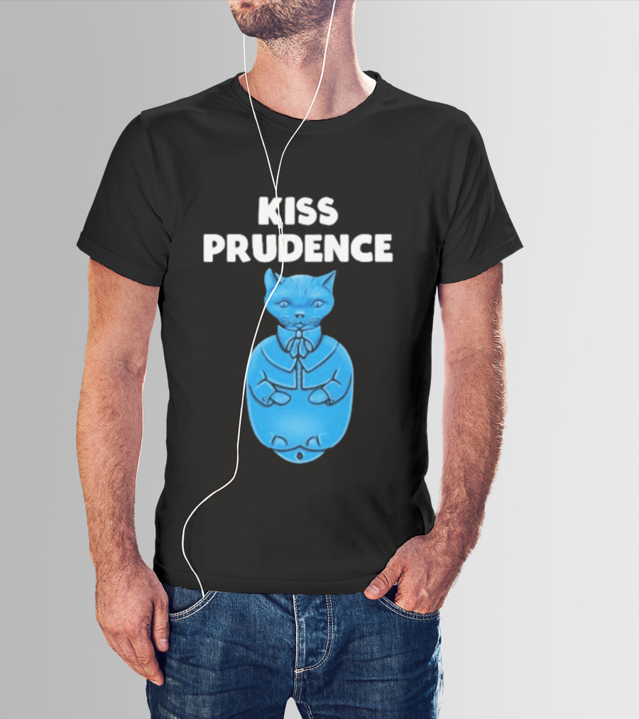Kiss Prudence Happytoast Cat Blue T-Shirt