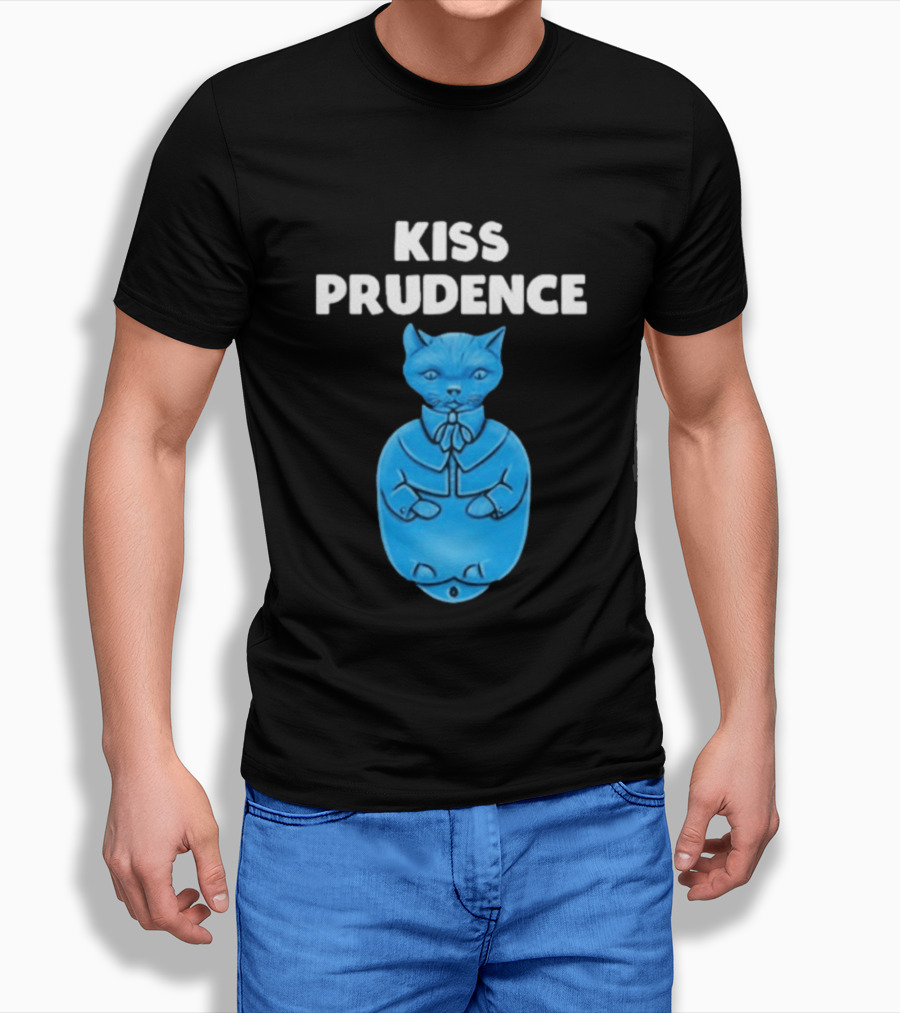 Kiss Prudence Happytoast Cat Blue T-Shirt