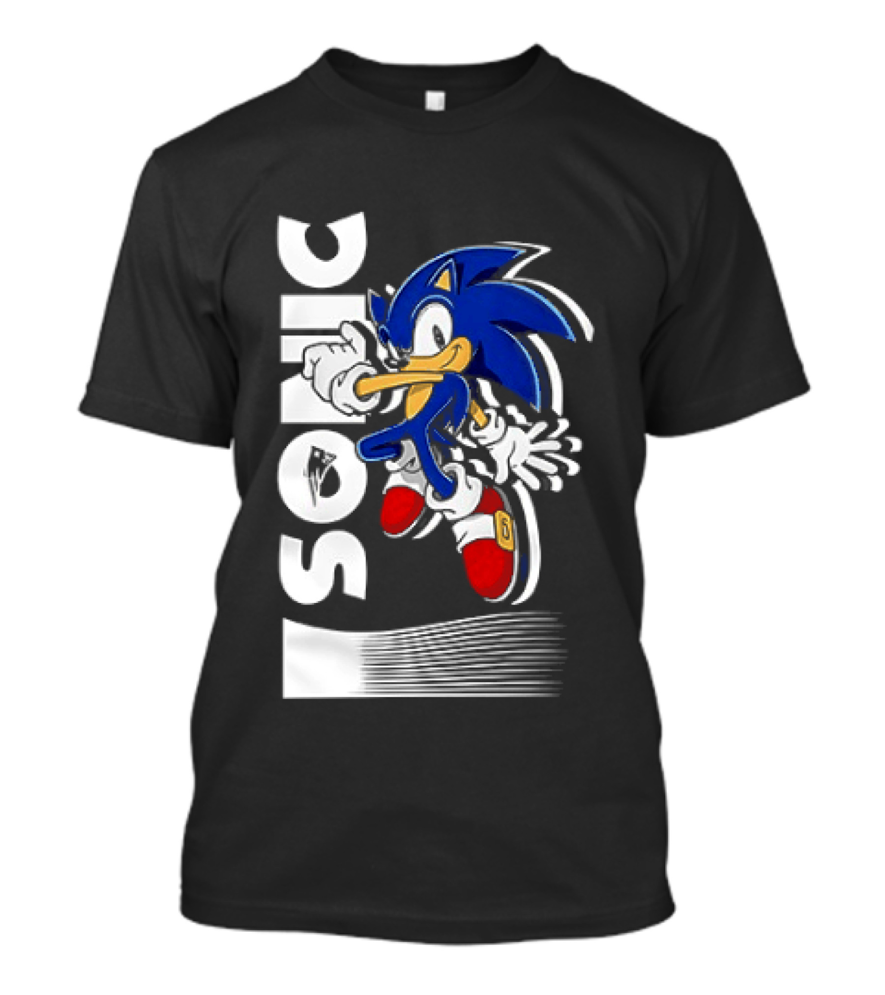 Sonic The Hedgehog New England Patriots Collaboration T-Shirt