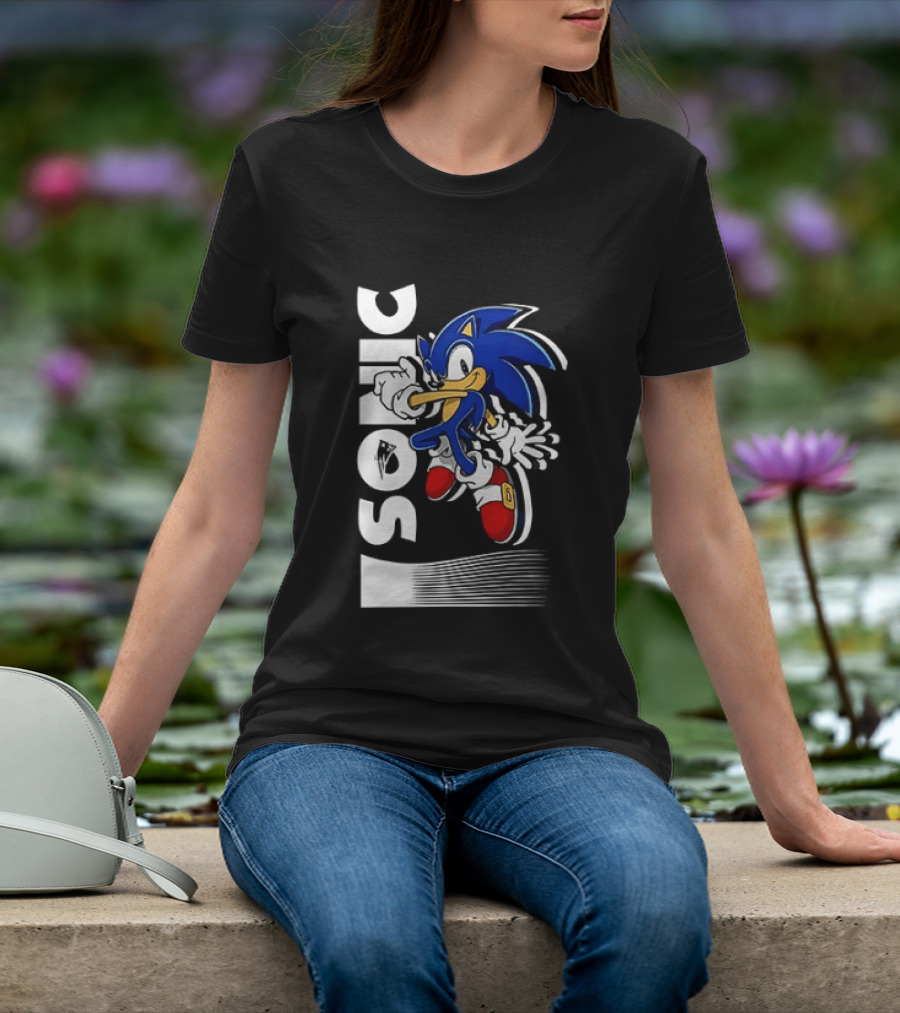 Sonic The Hedgehog New England Patriots Collaboration T-Shirt