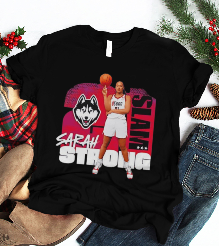 SLAM Sarah Strong UConn Huskies Basketball Player T-Shirt