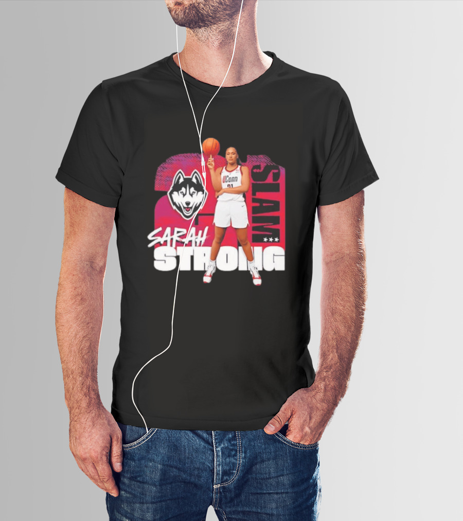 SLAM Sarah Strong UConn Huskies Basketball Player T-Shirt