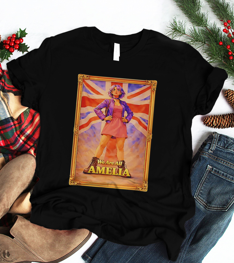 We Are All Amelia Union Jack British UK England Collection T-Shirt