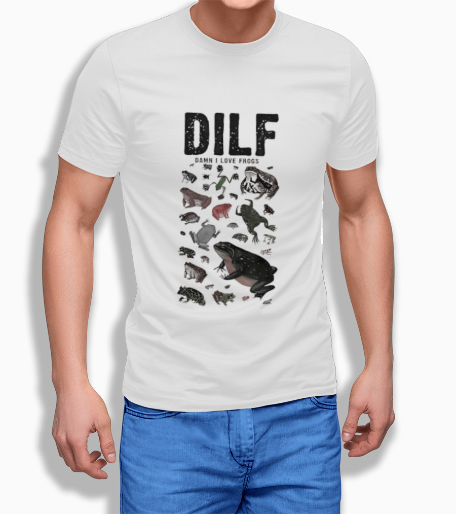 DILF Damn I Love Frogs Amphibian Lovers T-Shirt