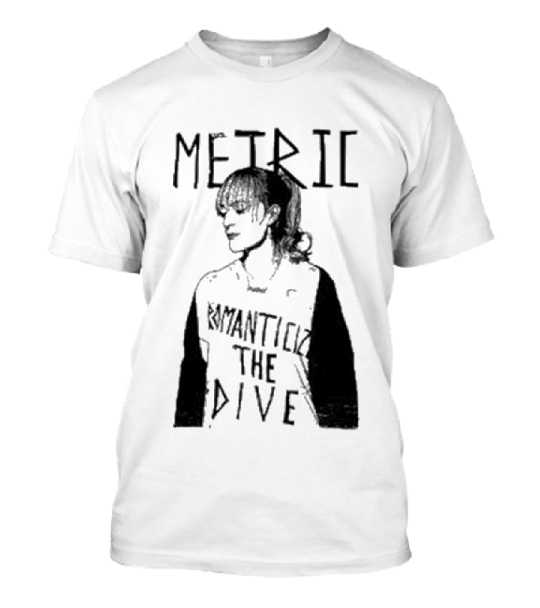 Metric Romanticize The Dive Bold Black And White T-Shirt
