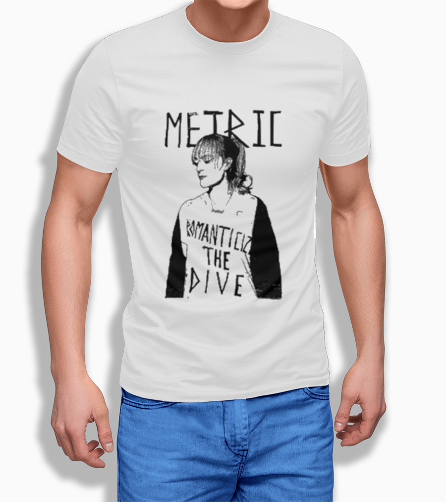 Metric Romanticize The Dive Bold Black And White T-Shirt