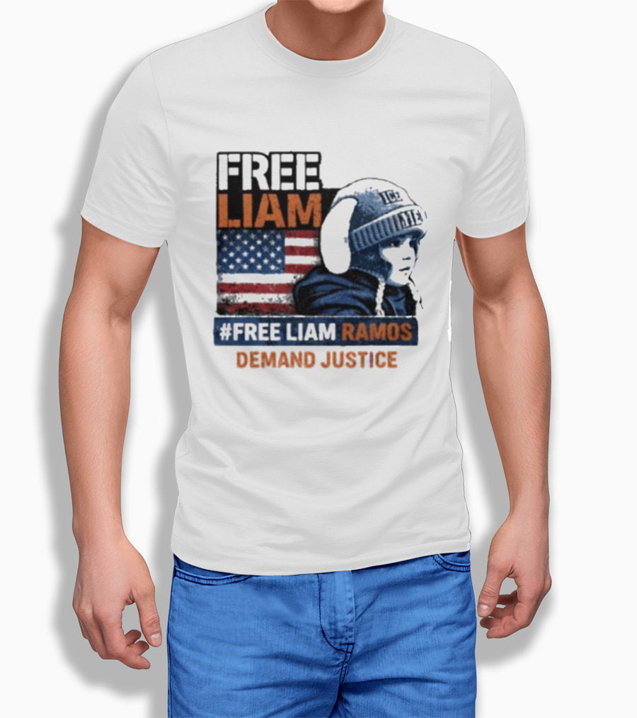 Free Liam Ramos Demand Justice American Flag Ice Hat T-Shirt