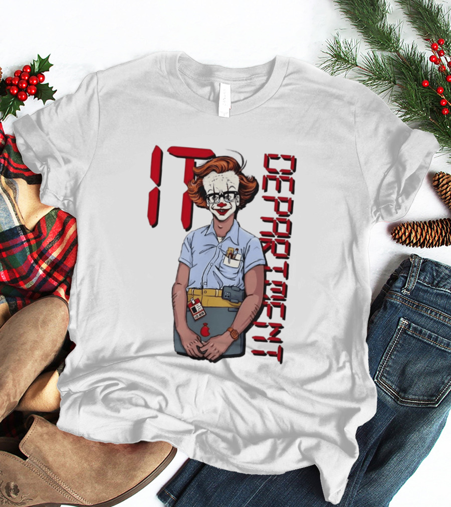 Pennywise IT Department Nerd Humor T-Shirt