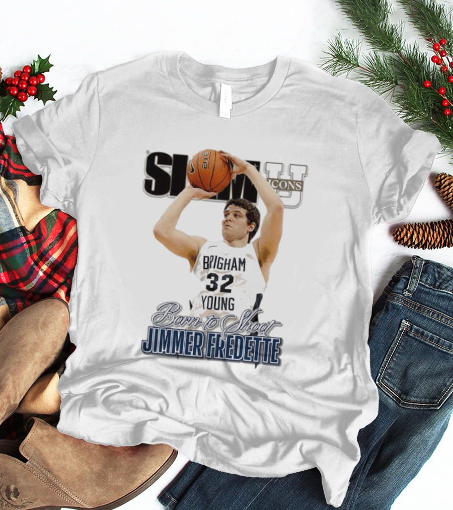 Slam U Icons Brigham Young 32 Born To Shoot Jimmer Fredette T-Shirt