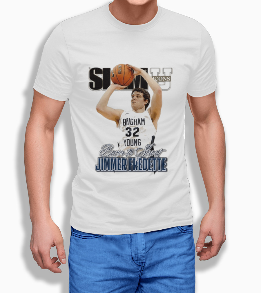 Slam U Icons Brigham Young 32 Born To Shoot Jimmer Fredette T-Shirt