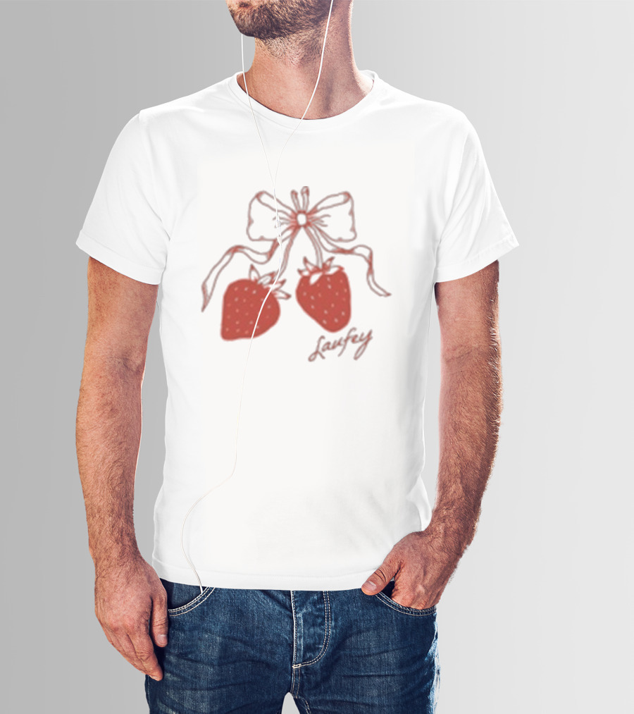 Laufey Strawberry Bow T-Shirt