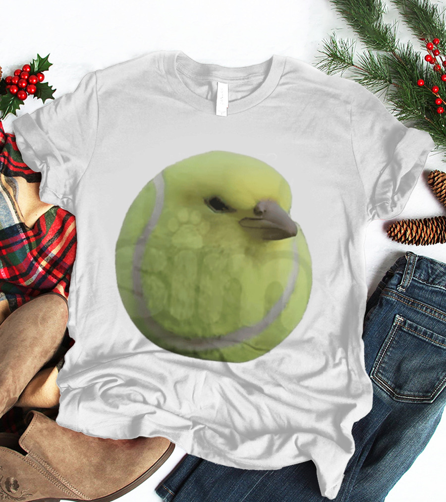 Silly Tennis Ball Bird Meme T-Shirt