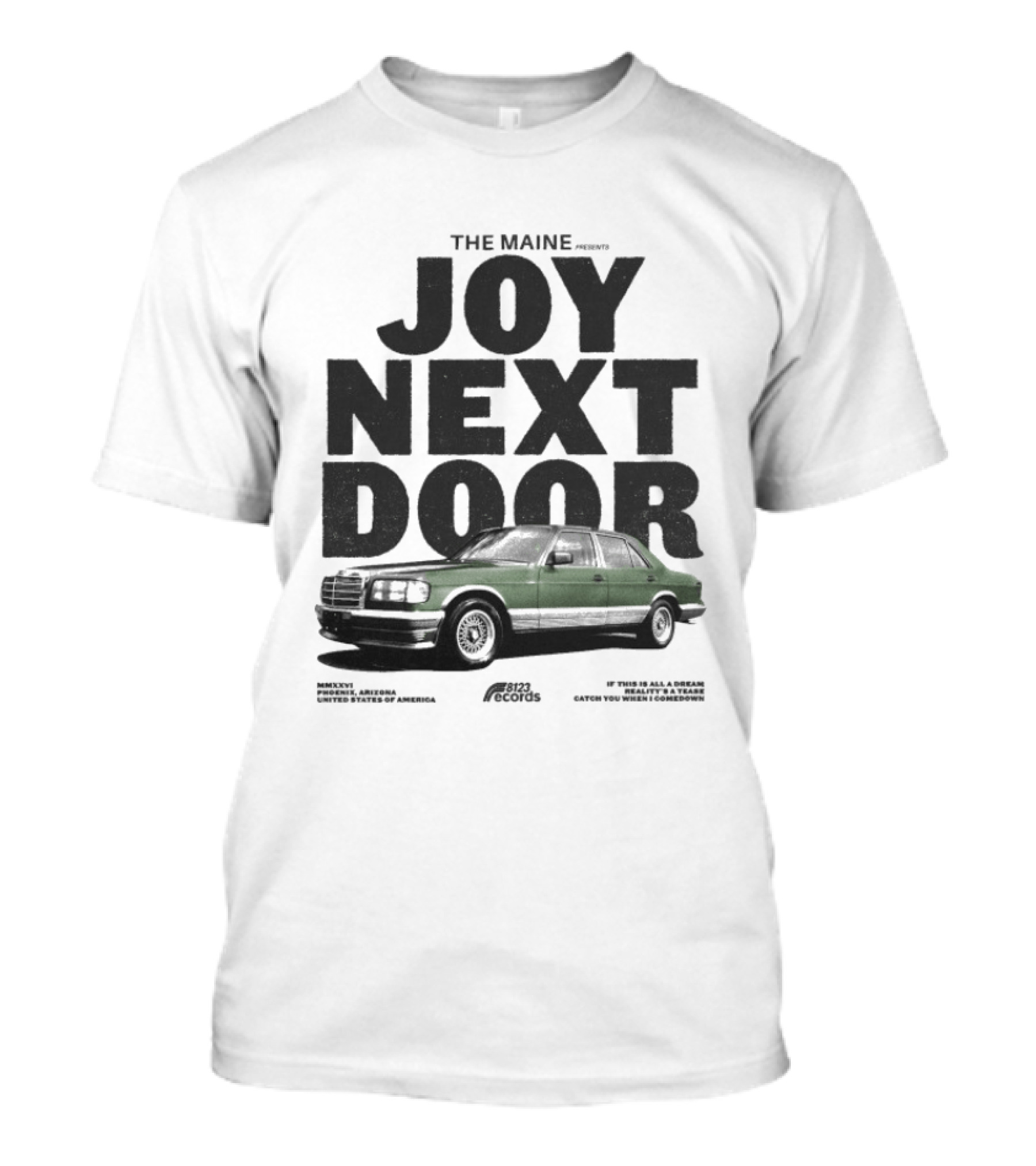 The Maine Joy Next Door Retro Car T-Shirt