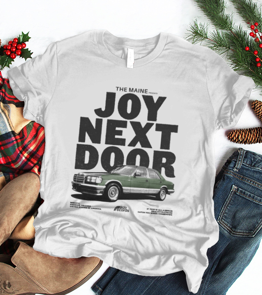 The Maine Joy Next Door Retro Car T-Shirt