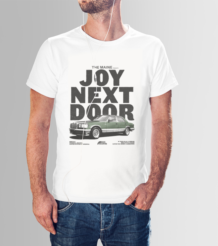 The Maine Joy Next Door Retro Car T-Shirt