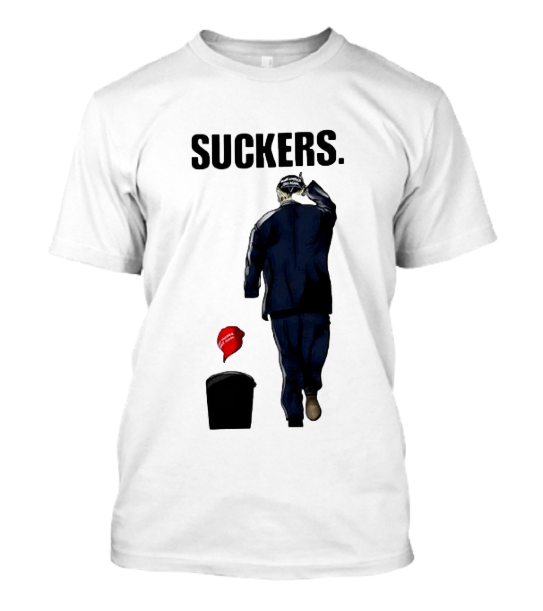 Suckers Trump MAGA Hat Trash Can T-Shirt