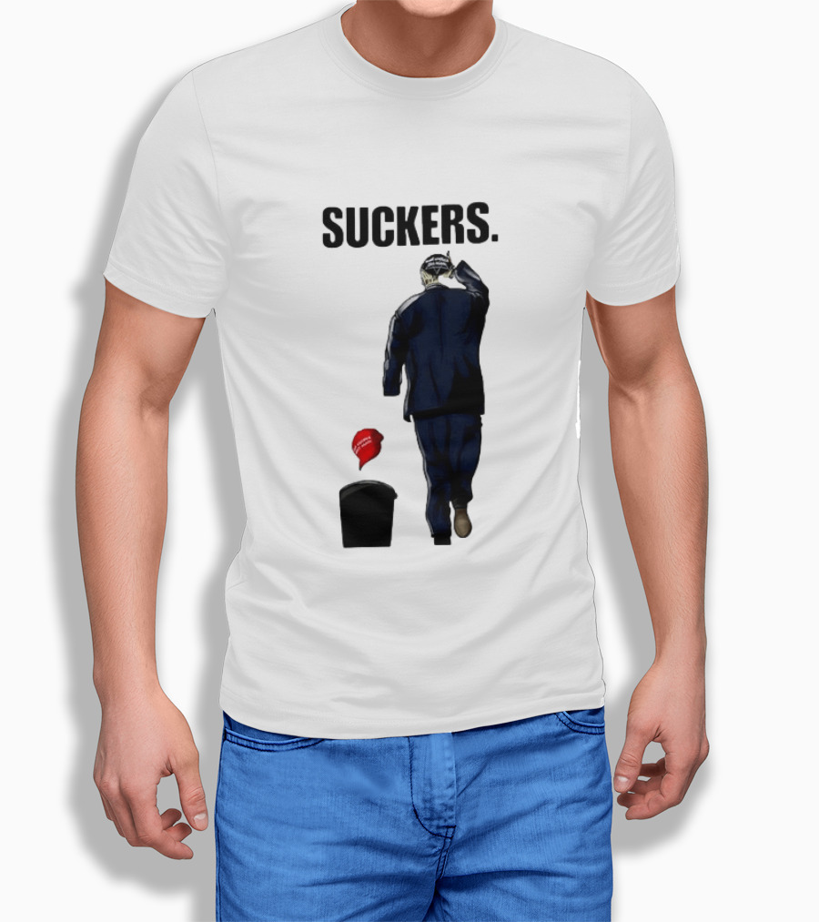 Suckers Trump MAGA Hat Trash Can T-Shirt