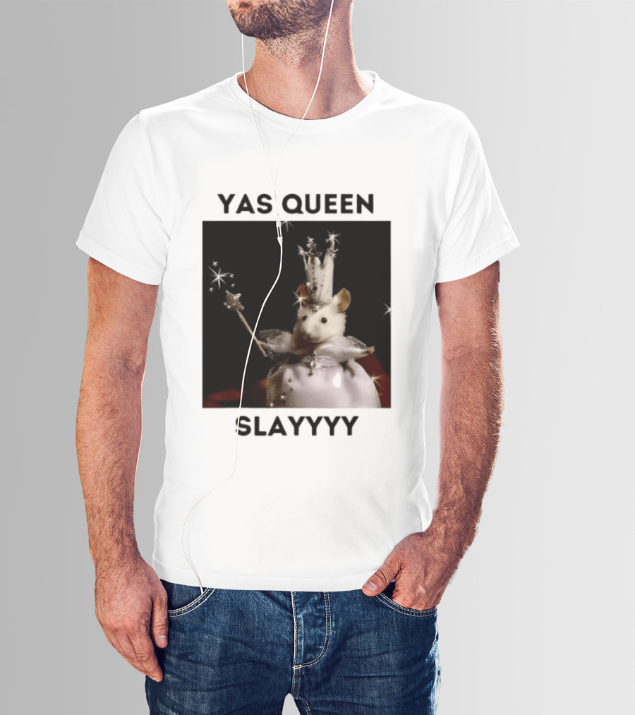 Yas Queen Slayyyy Mouse With Crown And Wand Magic T-Shirt