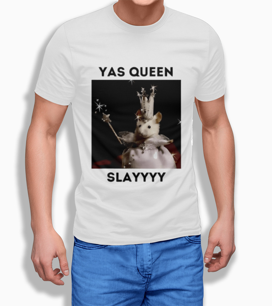 Yas Queen Slayyyy Mouse With Crown And Wand Magic T-Shirt