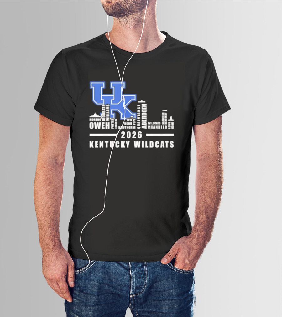 Kentucky Wildcats UK Logo 2026 Skyline Owen Players T-Shirt