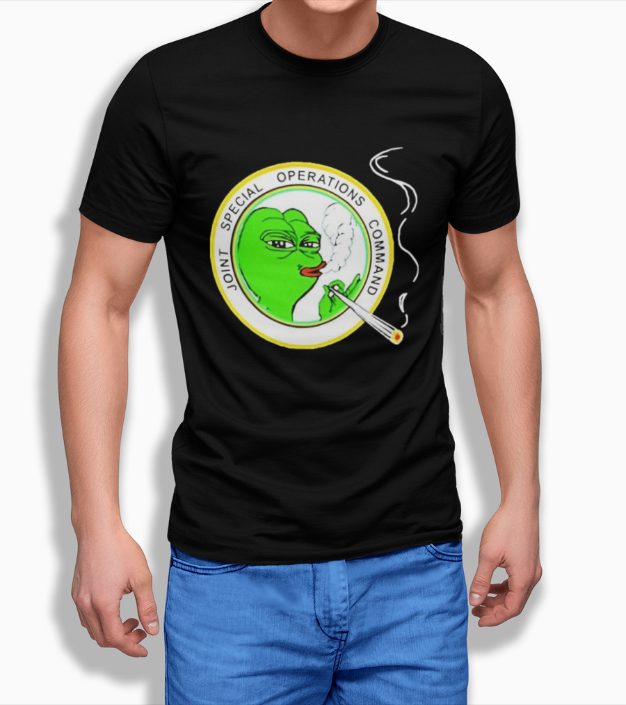 Sad Pepe Smoking Meme Joint Special Operations Command T-Shirt