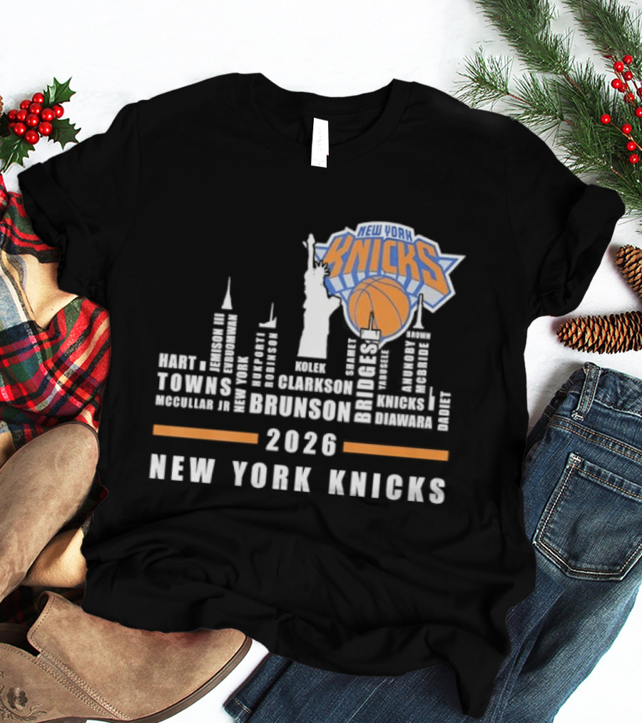New York Knicks 2026 Players Name Of The Skyline City T-Shirt