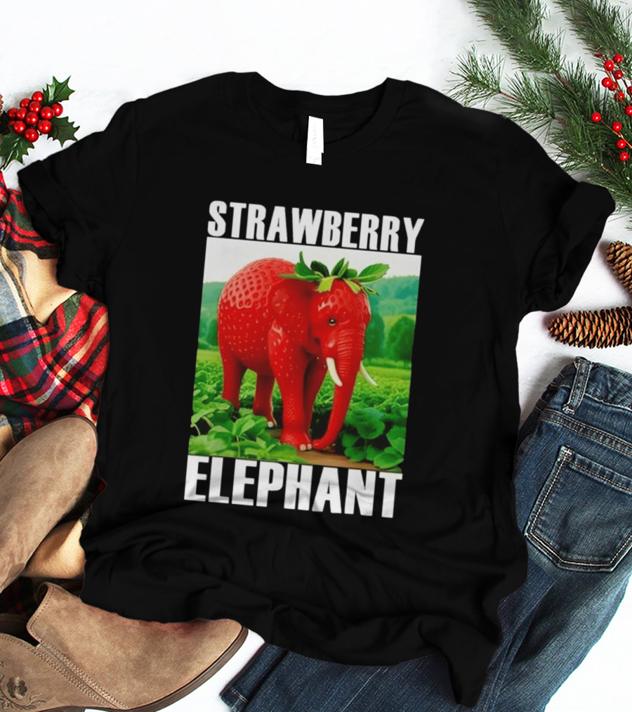 Strawberry Elephant Brainrot T-Shirt