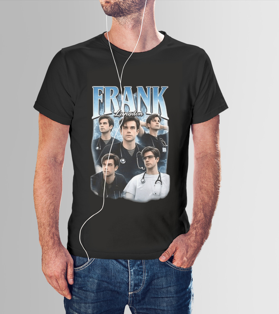 FRANK Langdon Doctor Character Lightning Background Stethoscope T-Shirt