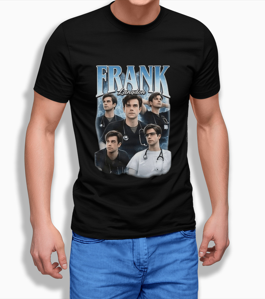 FRANK Langdon Doctor Character Lightning Background Stethoscope T-Shirt