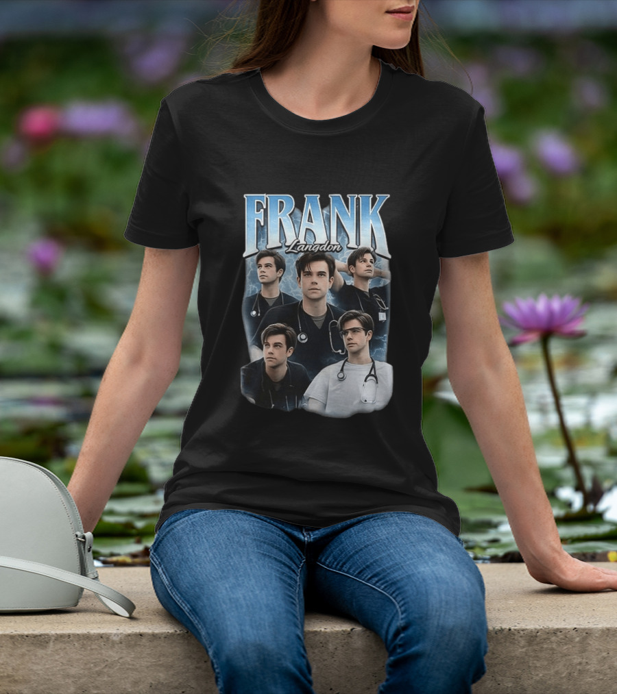 FRANK Langdon Doctor Character Lightning Background Stethoscope T-Shirt